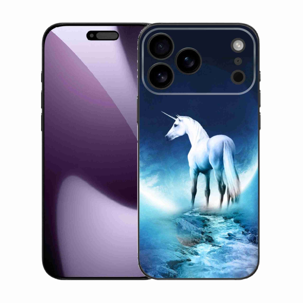 Gelový kryt mmCase na iPhone 17 Pro Max - bílý jednorožec