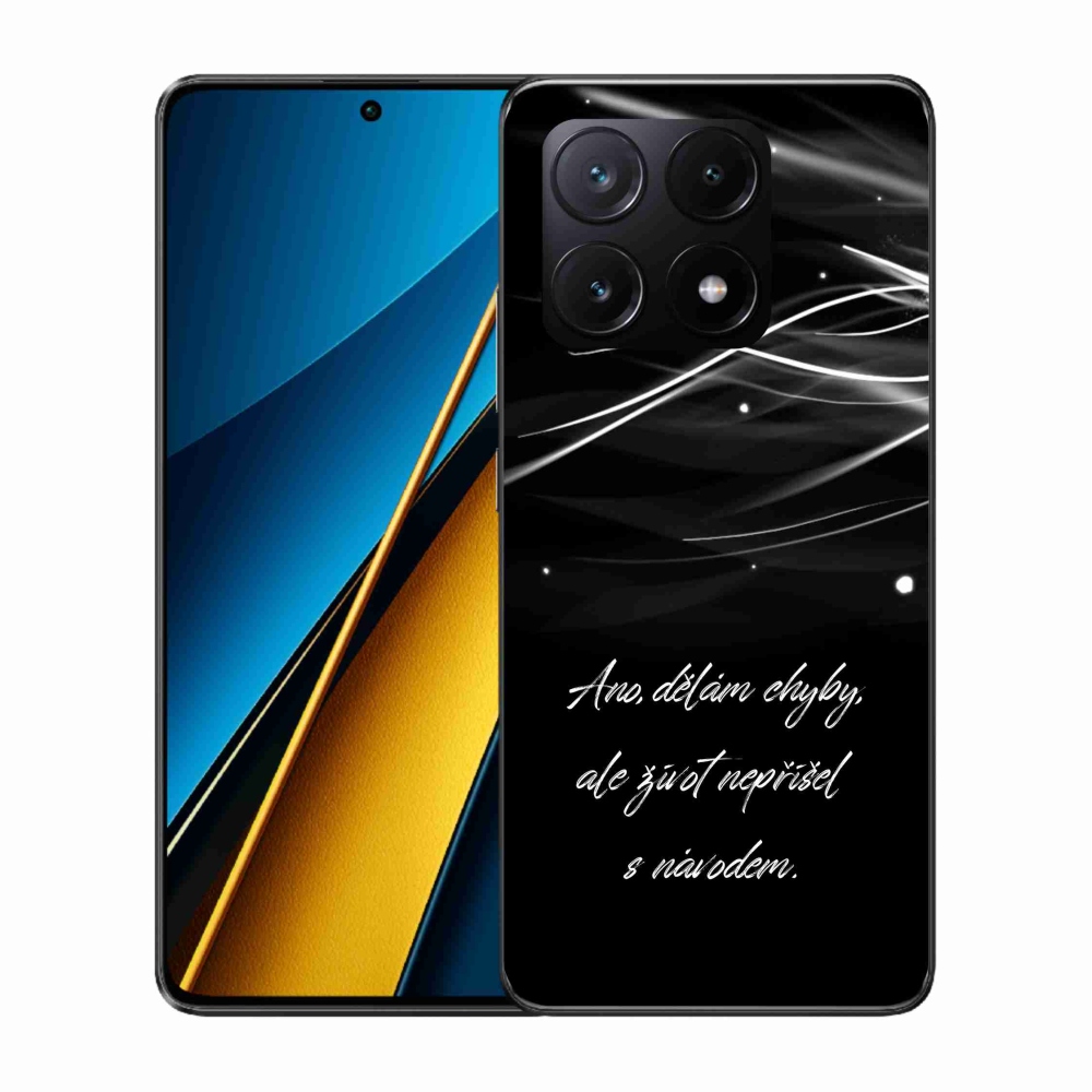 Gelový kryt mmCase na Xiaomi Poco X6 Pro 5G - citát černé pozadí