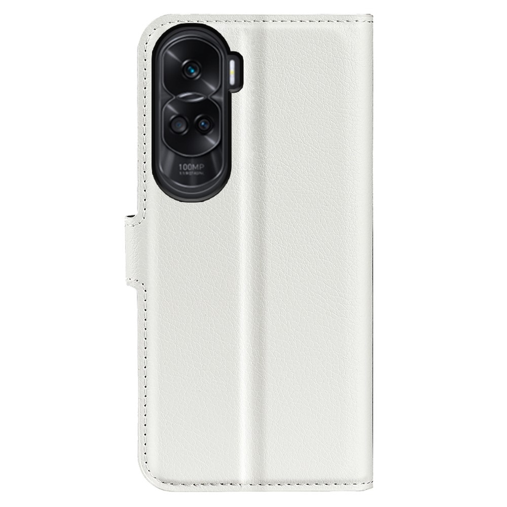 Litchi knížkové pouzdro na Honor 90 Lite - bílé