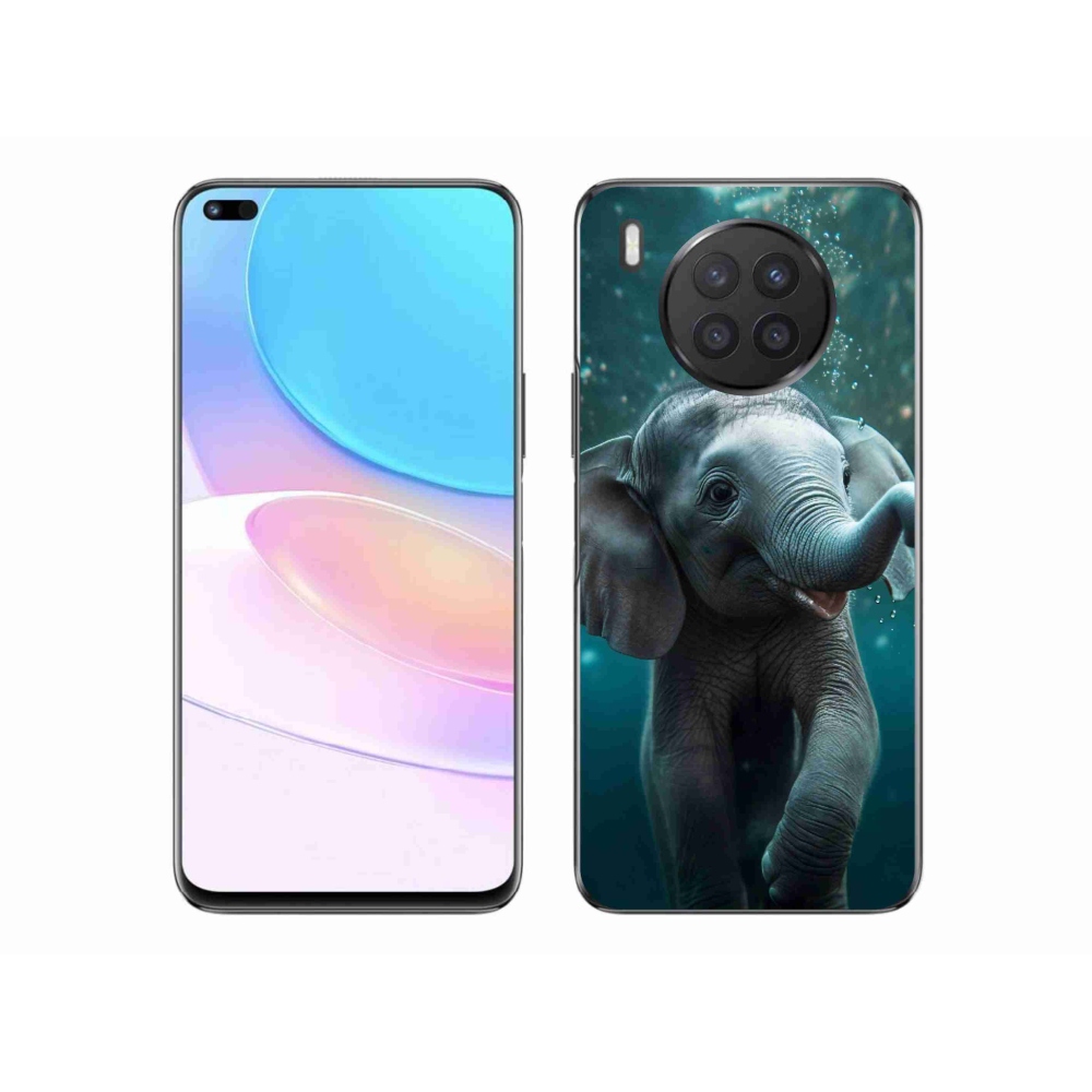 Gelový kryt mmCase na Huawei Nova 8i - slůně pod vodou