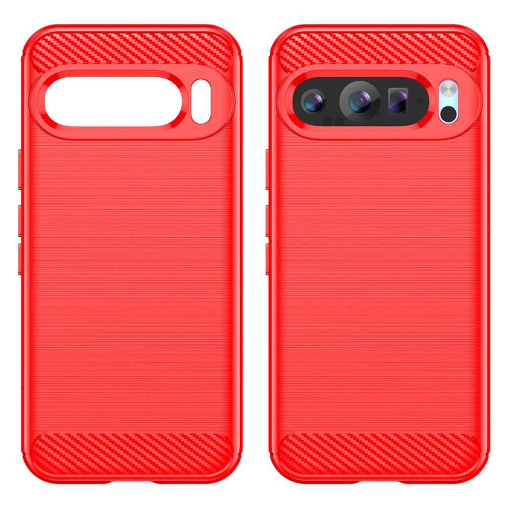 Carbon odolný gelový obal na Google Pixel 9/9 Pro - červený