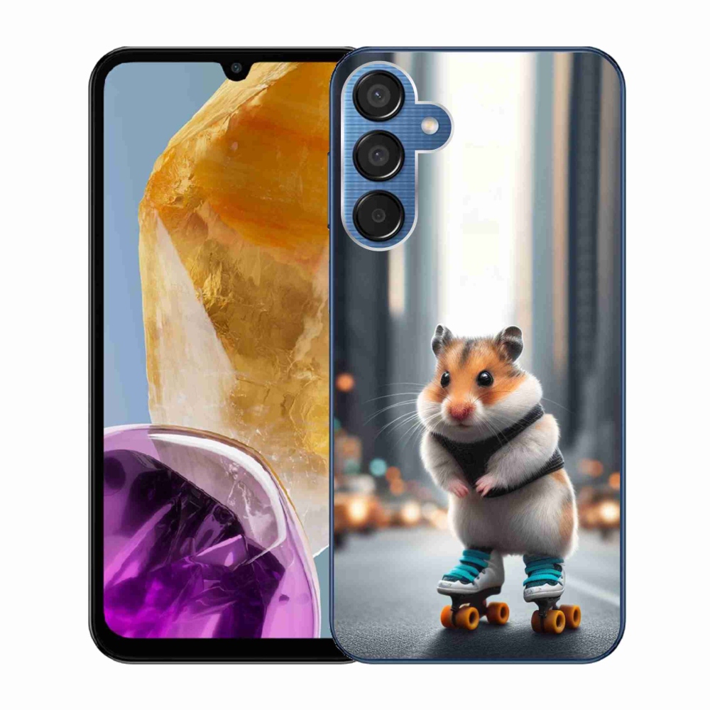 Gelový kryt mmCase na Samsung Galaxy M15 5G - křeček na bruslích