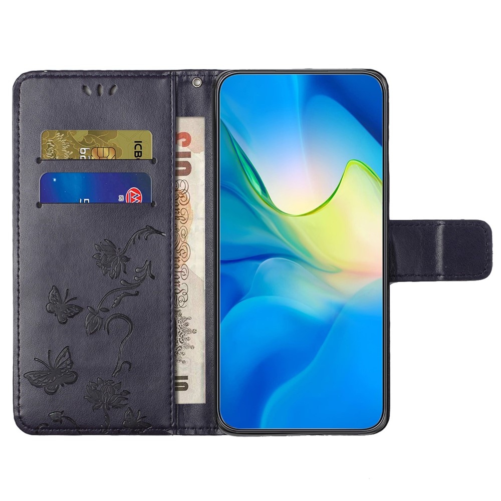 Flower knížkové pouzdro na Samsung Galaxy A07 4G - tmavěfialové