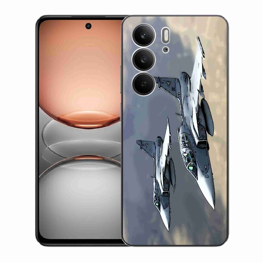 Gelový kryt mmCase na Realme C75 - stíhačky