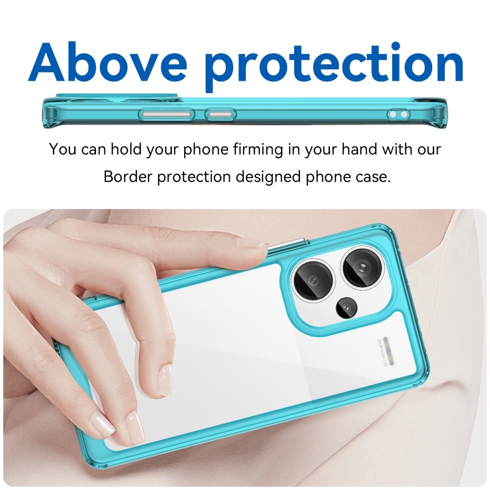 Gelový obal s pevnými zády na Xiaomi Redmi Note 13 Pro+ 5G - světlemodrý