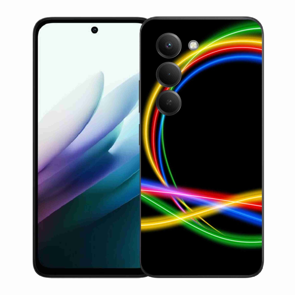 Gelový kryt mmCase na Xiaomi Redmi 15 4G/5G (171mm) - neonové kruhy