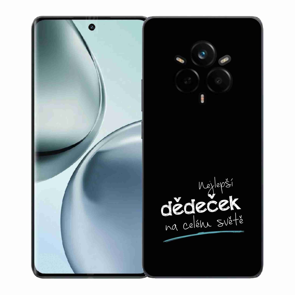 Gelový kryt mmCase na Realme 14 Pro+ 5G - nejlepší dědeček 3 černé pozadí
