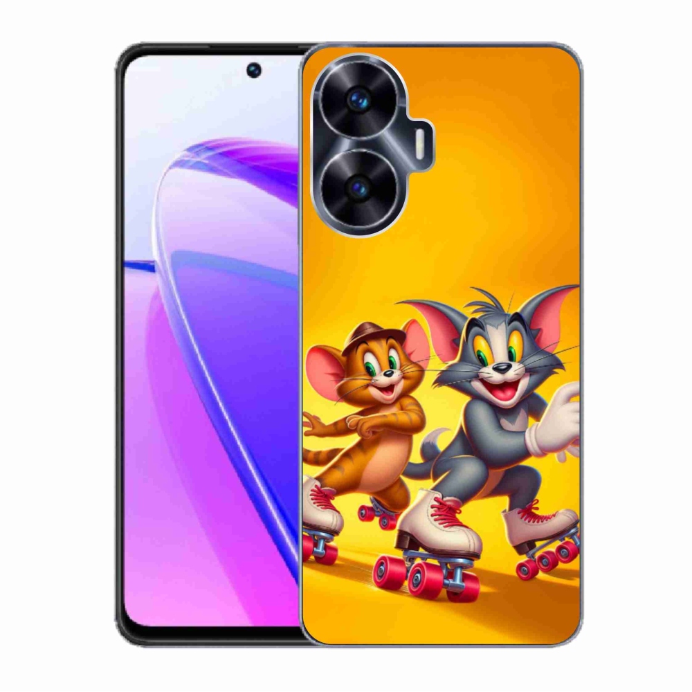 Gelový kryt mmCase na Realme C55 - tom a jerry