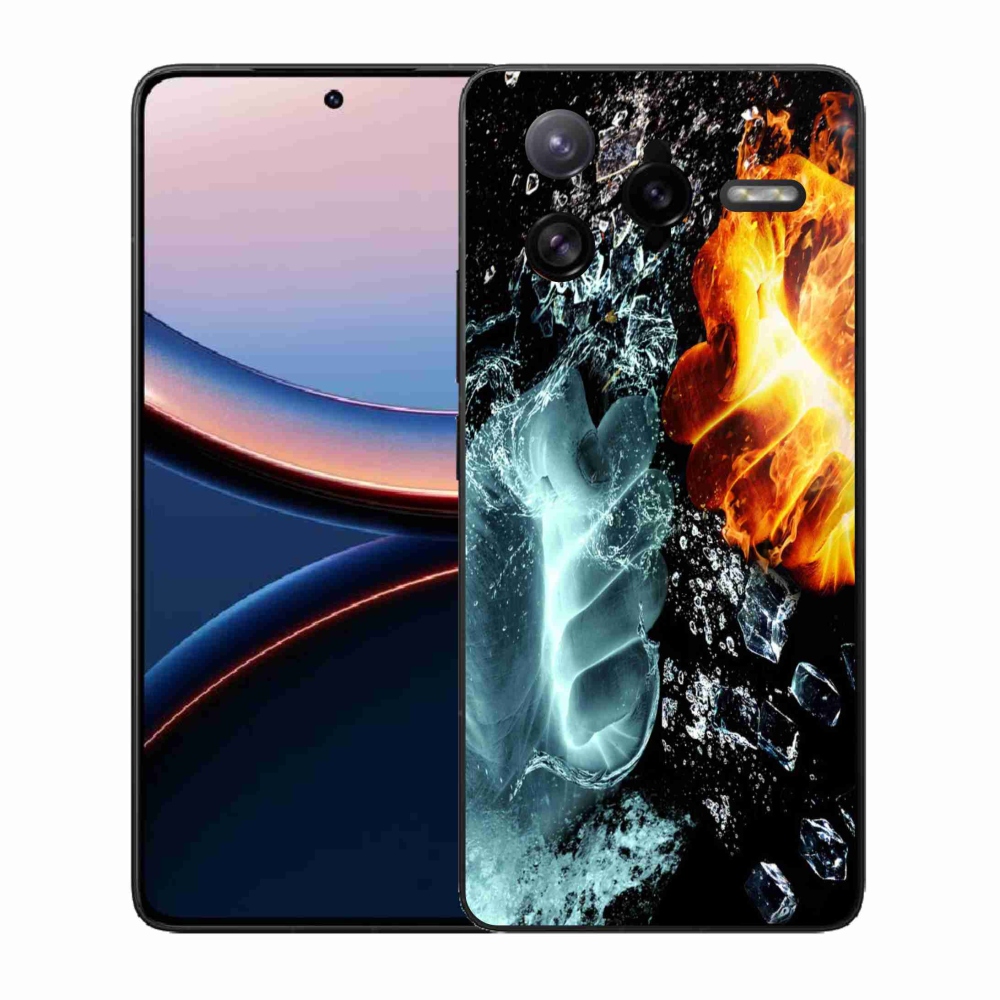 Gelový kryt mmCase na Xiaomi Poco F7 Ultra - voda a oheň