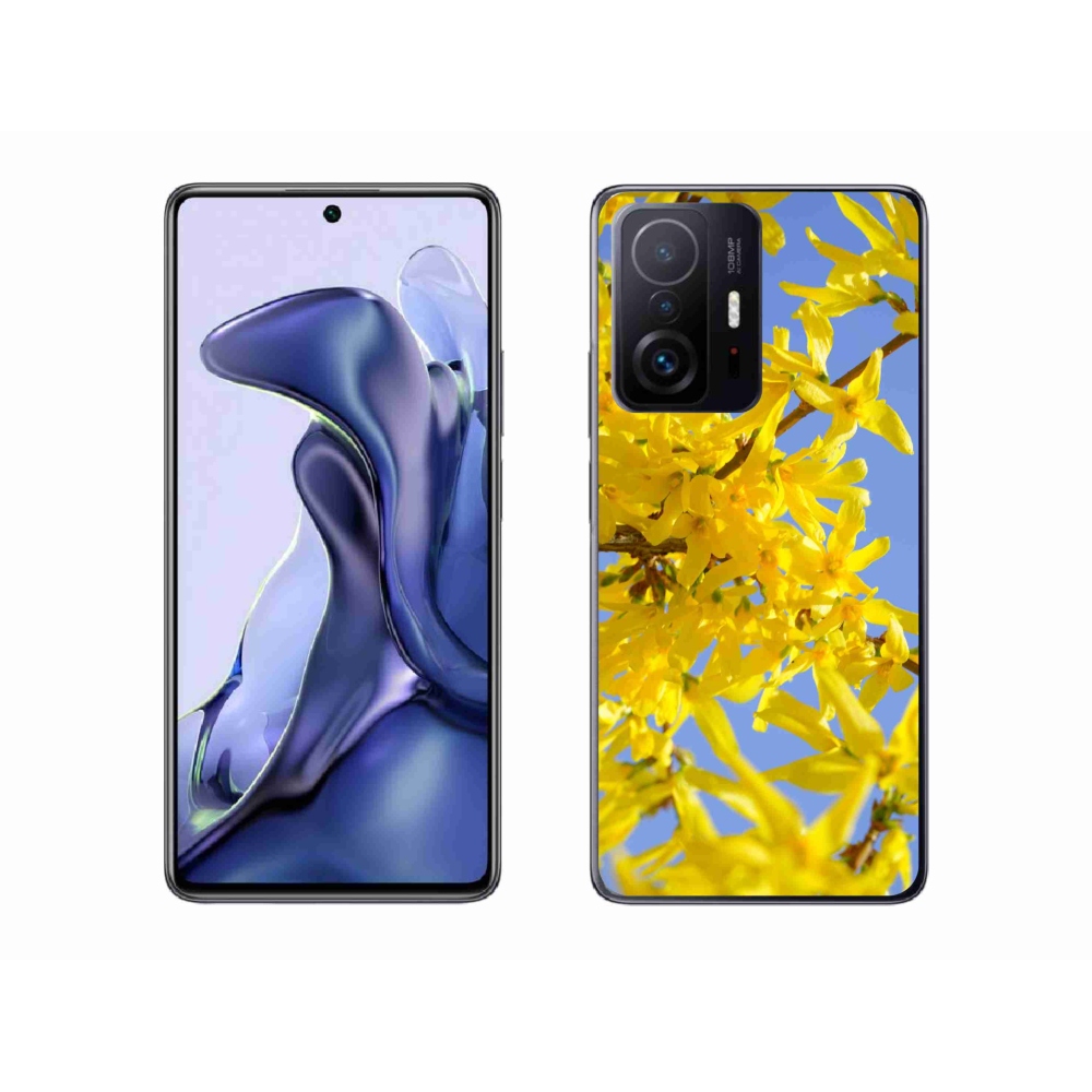 Gelový kryt mmCase na Xiaomi 11T Pro - žluté květy