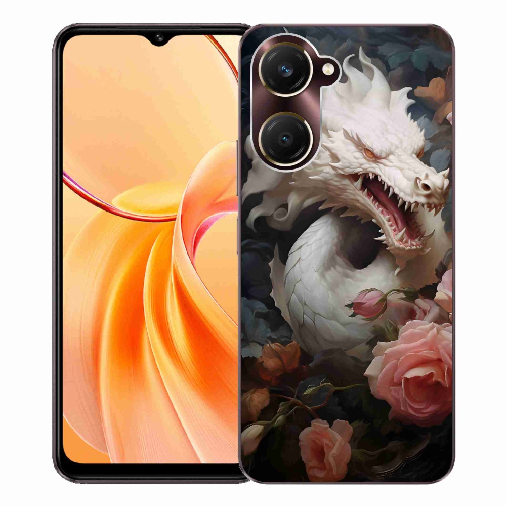 Gelový kryt mmCase na Vivo Y28s 5G - bílý drak