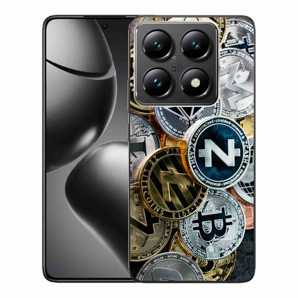 Gelový kryt mmCase na Xiaomi 14T Pro - kryptoměny