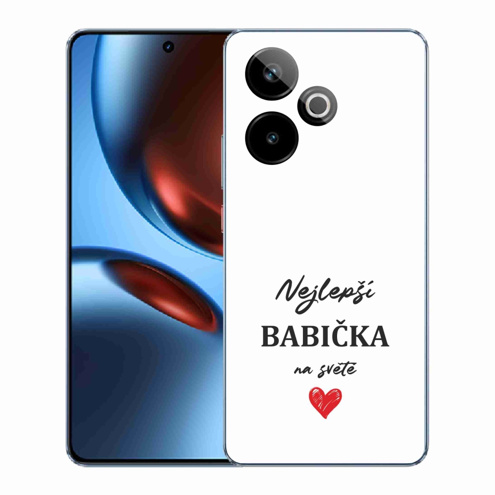 Gelový kryt mmCase na Realme GT 7 5G/GT 7T 5G - nejlepší babička 1 bílé pozadí