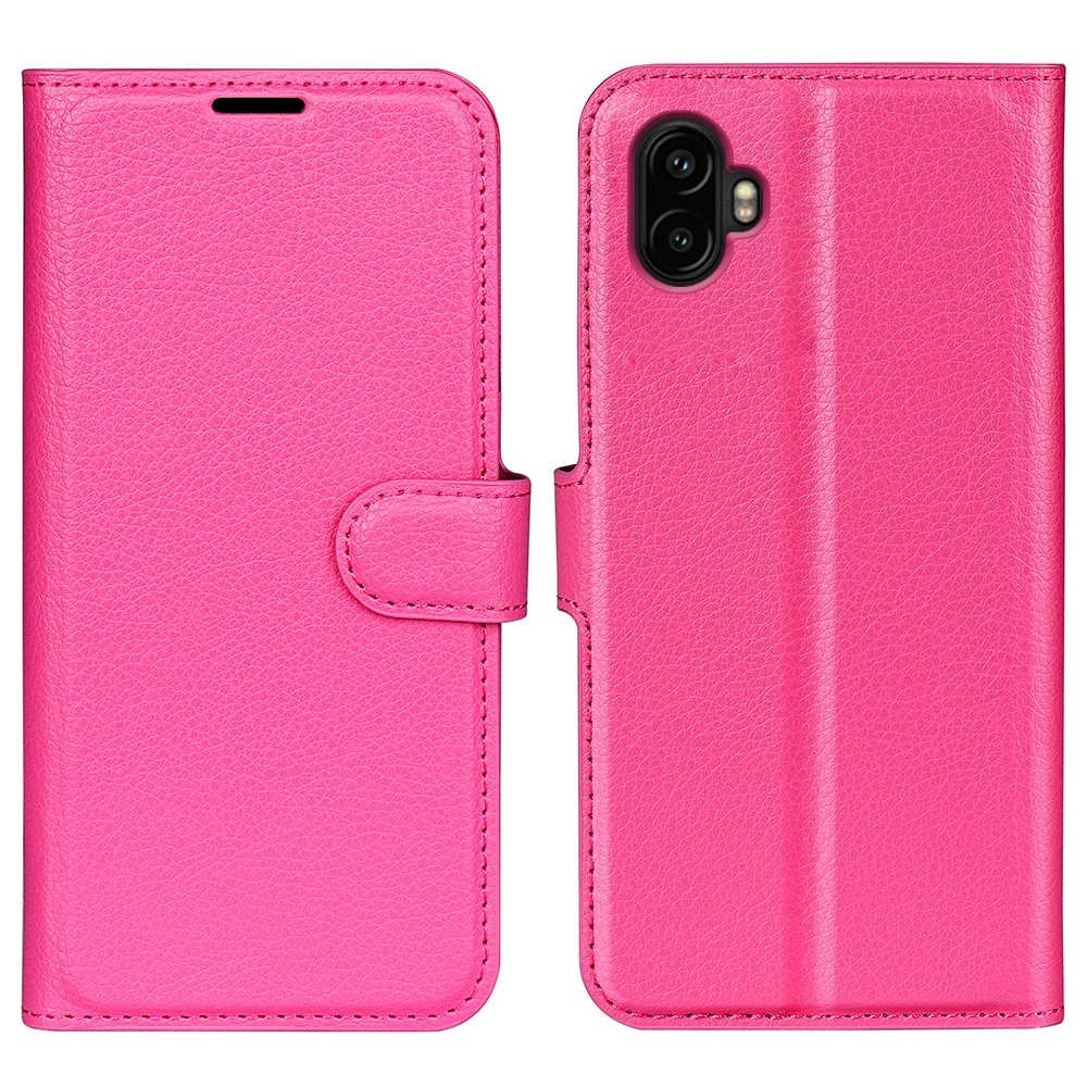 Litchi knížkové pouzdro na Samsung Galaxy Xcover 7 Pro - rose