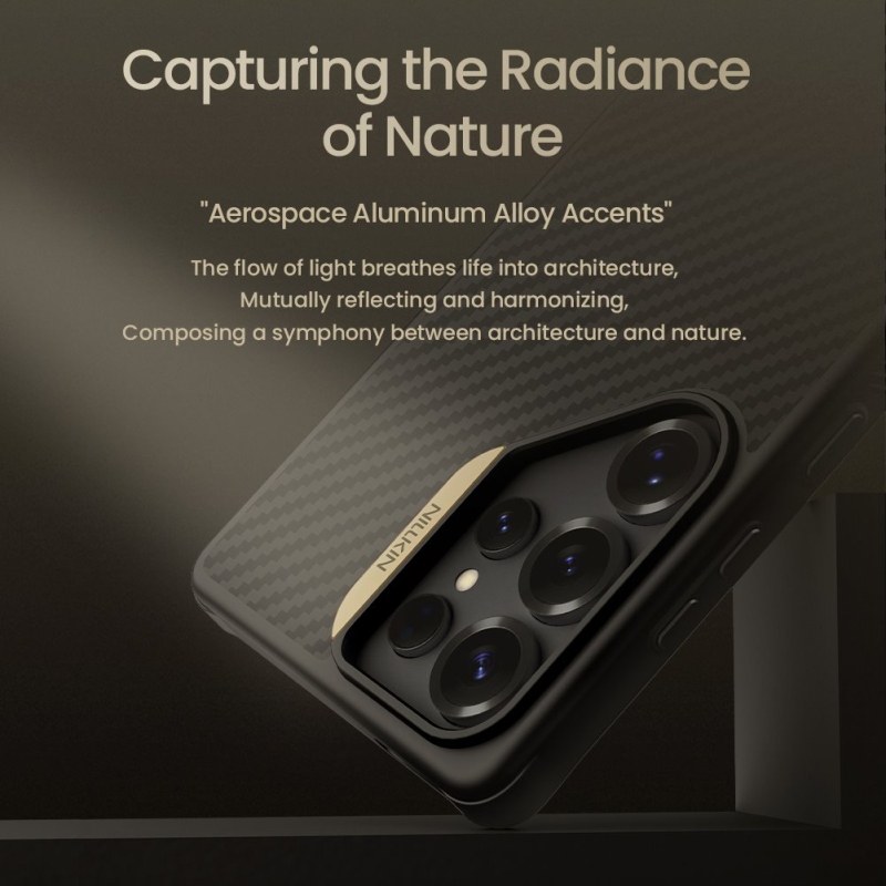 Nillkin Synthetic Fiber PRO Magnetic Ochranný Zadní Kryt pro Samsung Galaxy S25 Ultra Black 