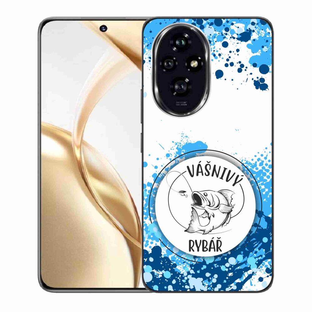 Gelový kryt mmCase na Honor 200 5G - vášnivý rybář bílé pozadí