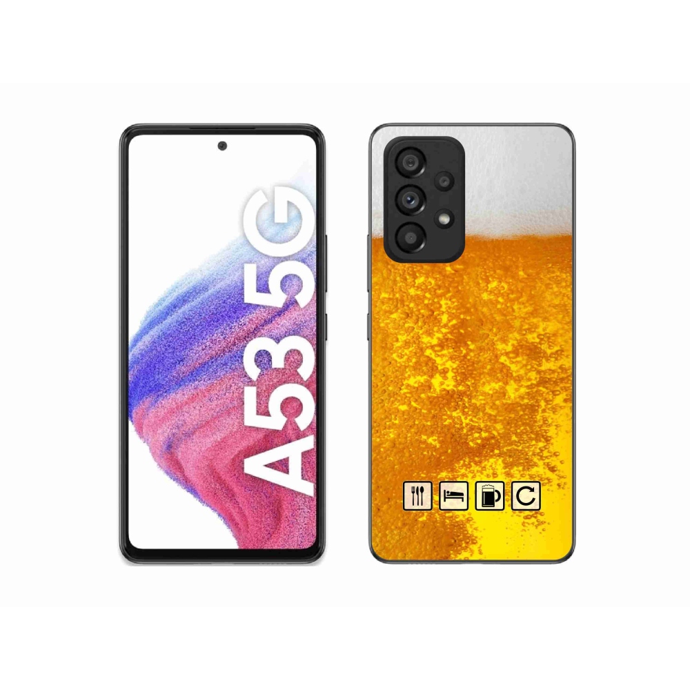 Gelový kryt mmCase na Samsung Galaxy A53 5G - pivní motiv 3