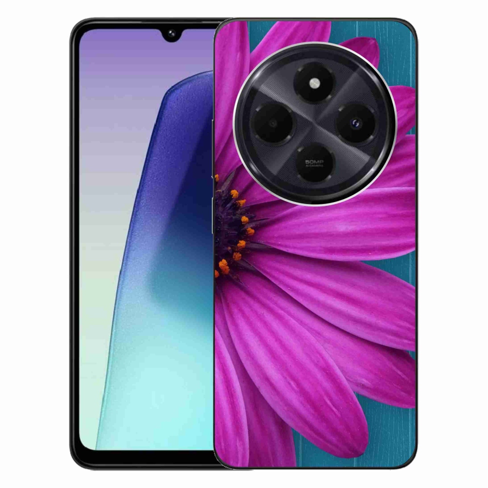 Gelový obal mmCase na Xiaomi Redmi 14C/Poco C75 - fialová kopretina