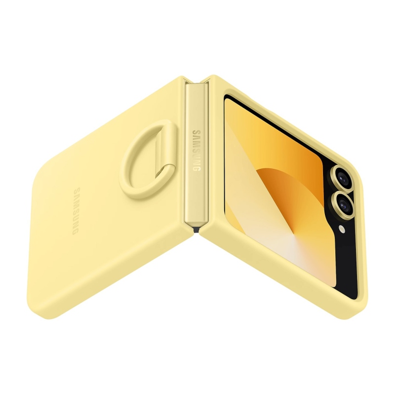 EF-PF741TYE Samsung Silikonový Kryt s Kroužkem pro Galaxy Z Flip 6 Yellow