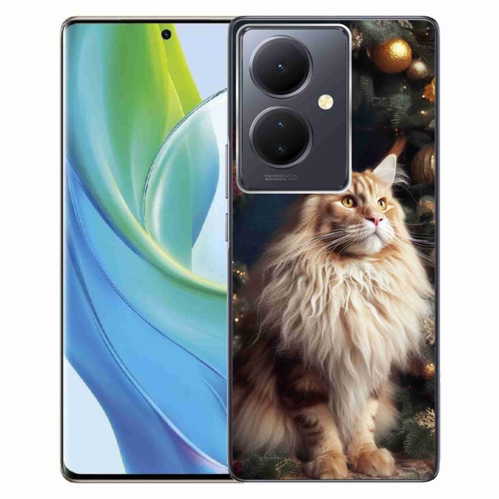 Gelový kryt mmCase na Vivo V29 Lite 5G - kočka u stromku