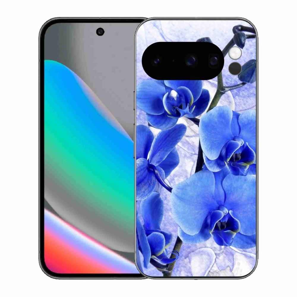 Gelový kryt mmCase na Google Pixel 10 Pro - modré květy
