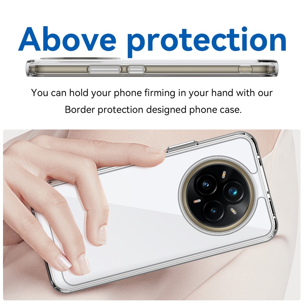 Gelový obal s pevnými zády na Realme 14 Pro+ 5G - průhledný