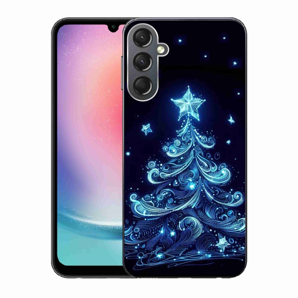 Gelový kryt mmCase na Samsung Galaxy A24 - neonový vánoční stromek 4