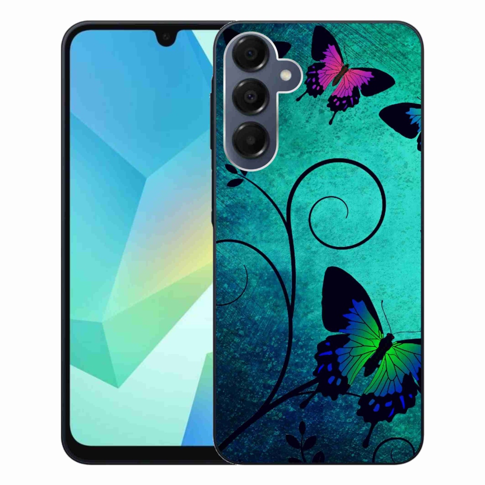 Gelový kryt mmCase na Samsung Galaxy A16 4G/5G - barevní motýli