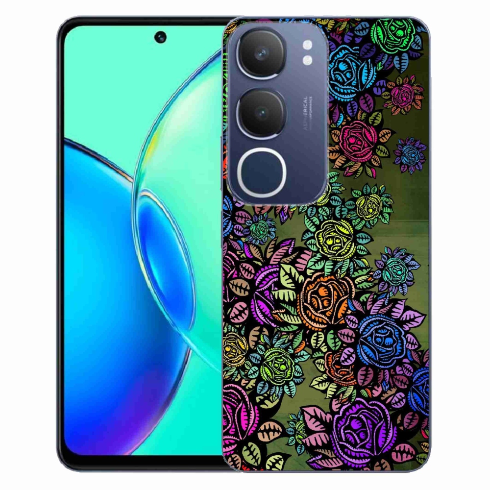 Gelový kryt mmCase na Vivo Y19s - květiny 6