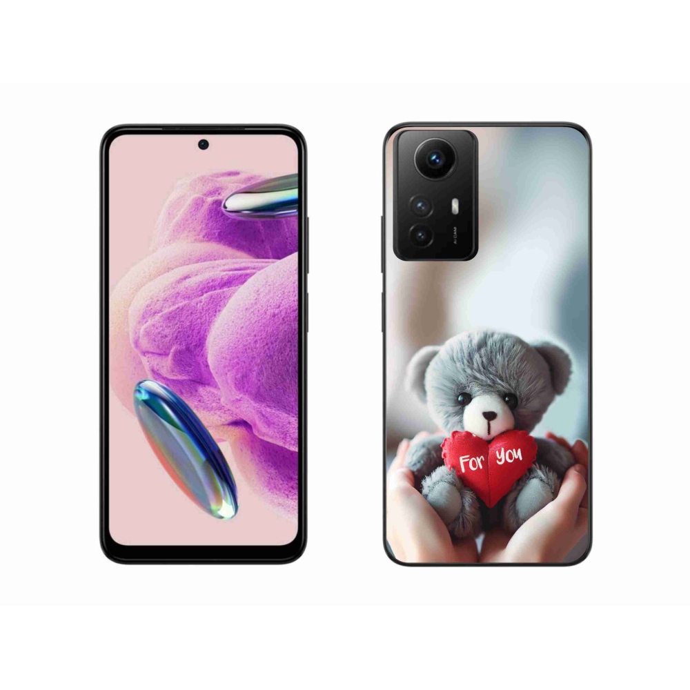 Gelový kryt mmCase na Xiaomi Redmi Note 12S - medvídek pro zamilované