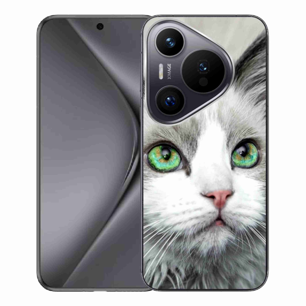 Gelový kryt mmCase na Huawei Pura 70 Pro - kočičí pohled