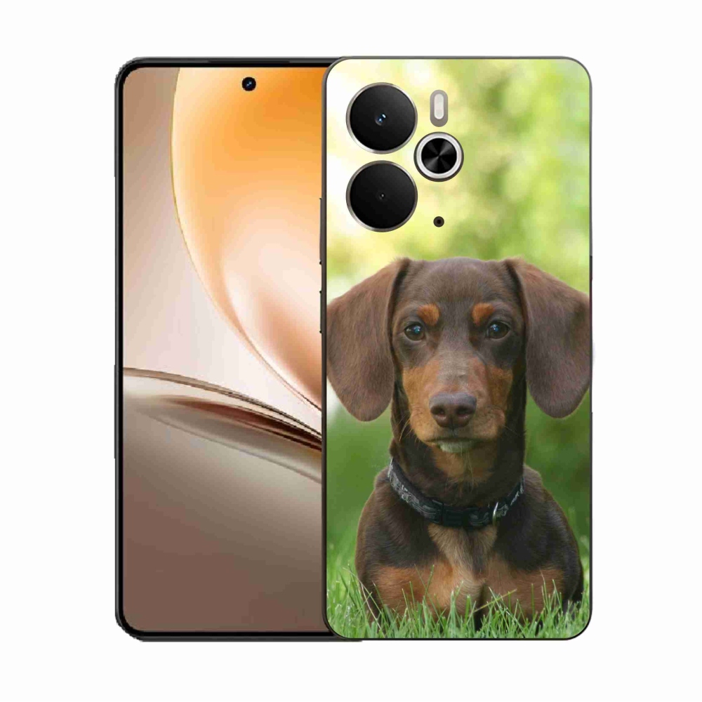 Gelový kryt mmCase na Realme 14 5G - hnědý jezevčík