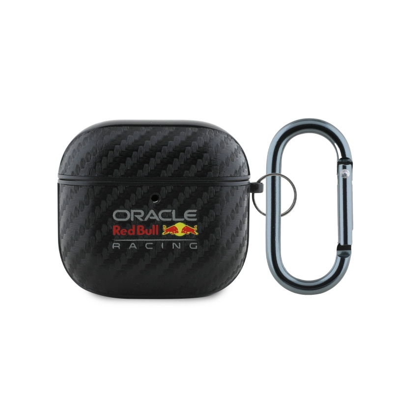 Red Bull PU Karbonové Pouzdro pro AirPods 4 Black