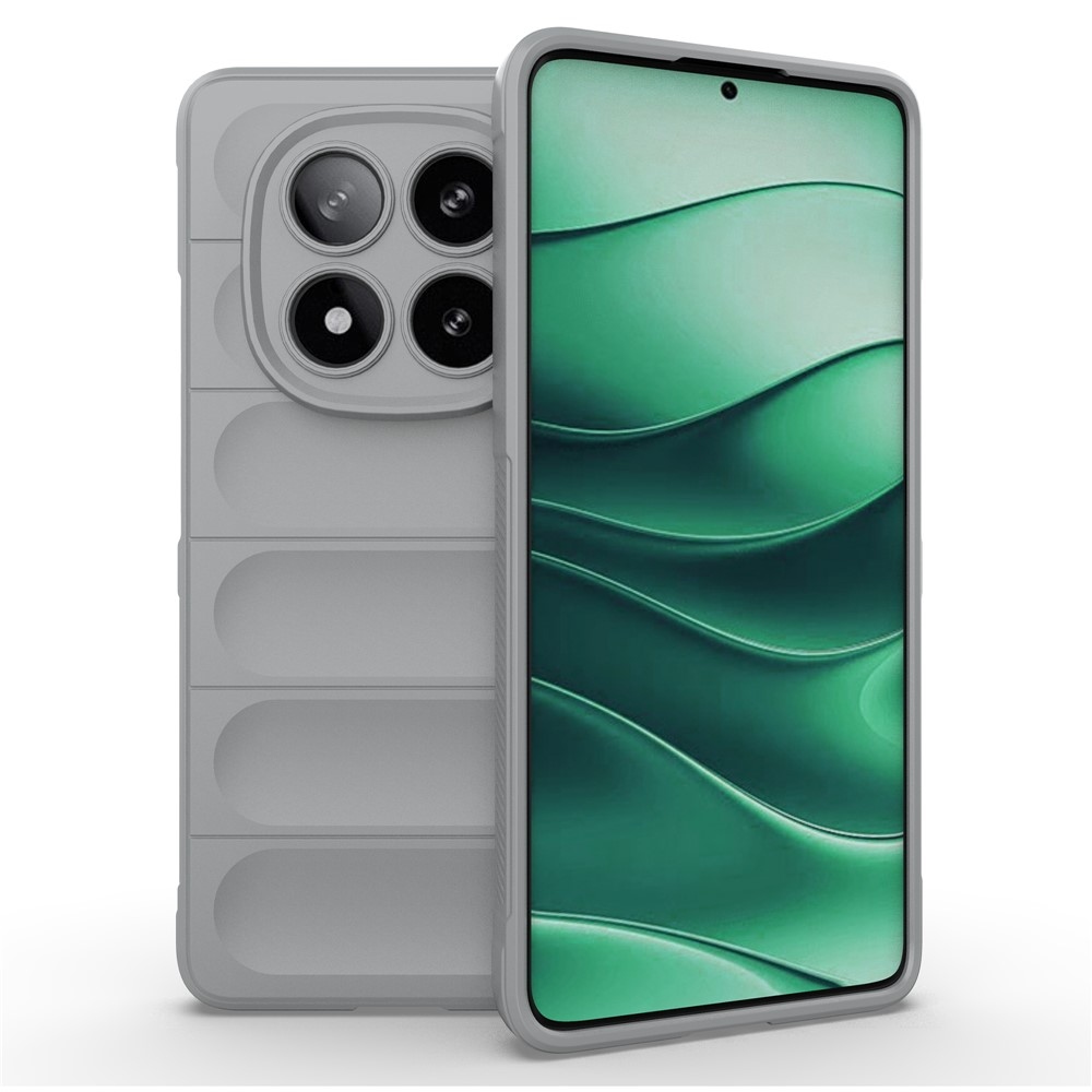 Rugg odolný gelový obal na Xiaomi Redmi Note 14 Pro 5G/Poco X7 5G - světlešedý