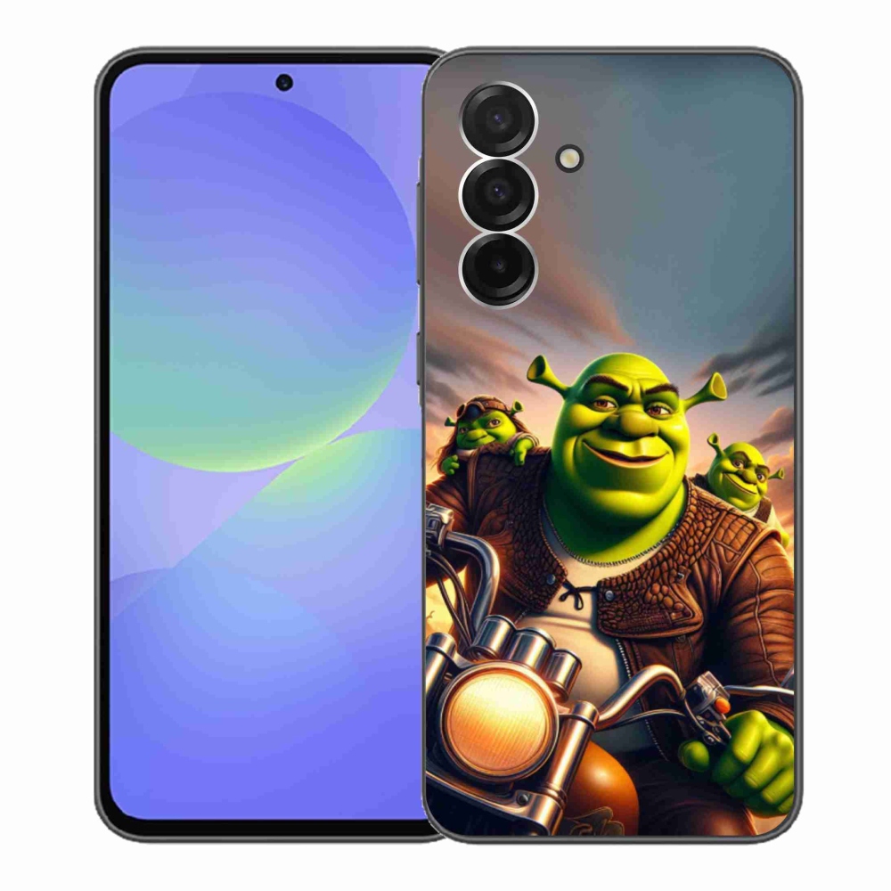Gelový kryt mmCase na Samsung Galaxy A36 5G - shrek na motorce