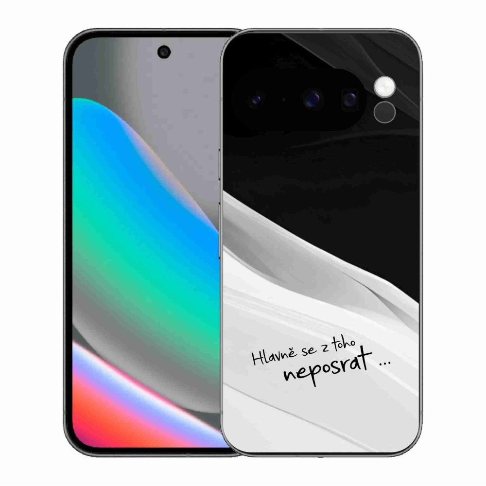 Gelový kryt mmCase na Google Pixel 10 Pro - vtipný text 13 bíločerné pozadí