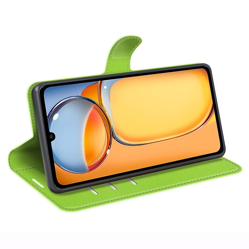 Litchi knížkové pouzdro na Xiaomi Poco C65/Redmi 13C - zelené