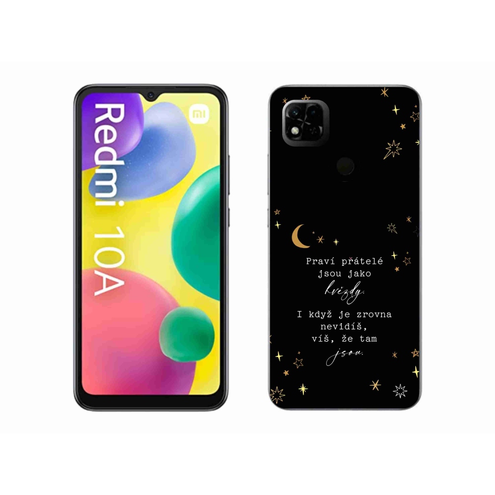 Gelový kryt mmCase na Xiaomi Redmi 10A - citát 6 černé pozadí