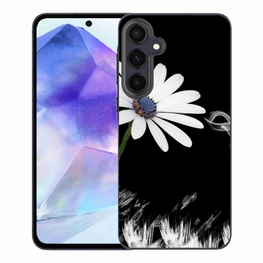 Gelový kryt mmCase na Samsung Galaxy A55 5G - bílá květina