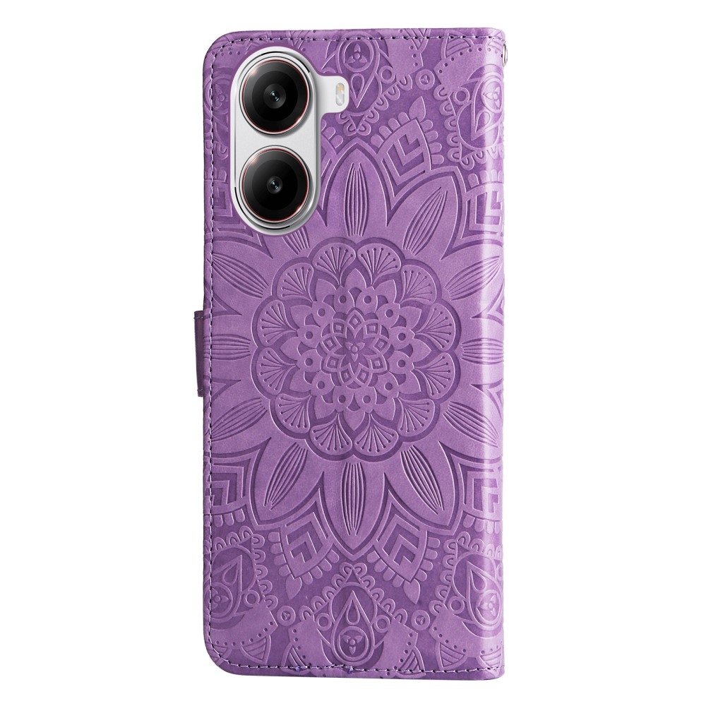 Sunflower knížkové pouzdro na Xiaomi Poco X7 Pro 5G - fialové