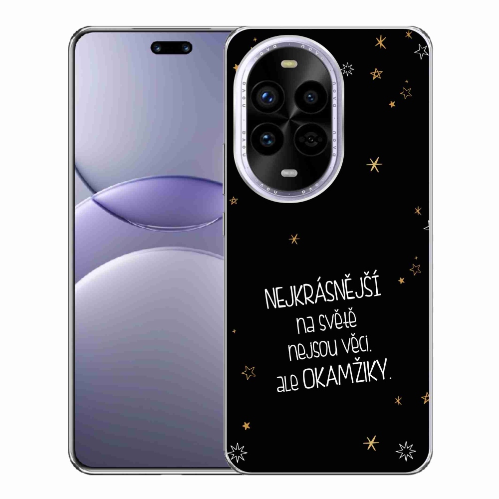 Gelový kryt mmCase na Huawei Nova 13 Pro 5G - citát 4 černé pozadí