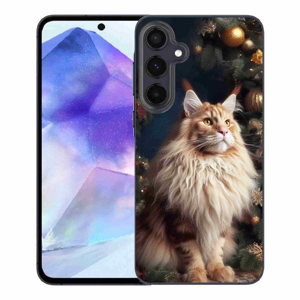 Gelový kryt mmCase na Samsung Galaxy A55 5G - kočka u stromku