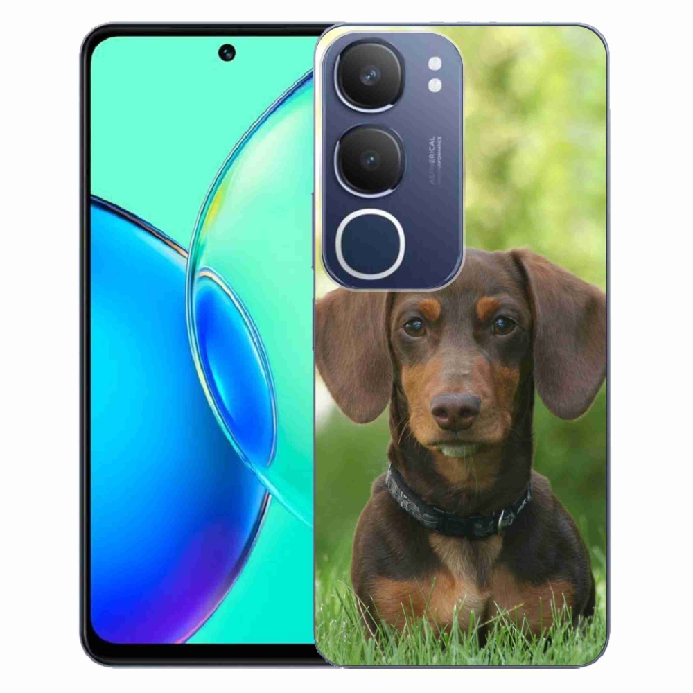 Gelový kryt mmCase na Vivo Y19s - hnědý jezevčík