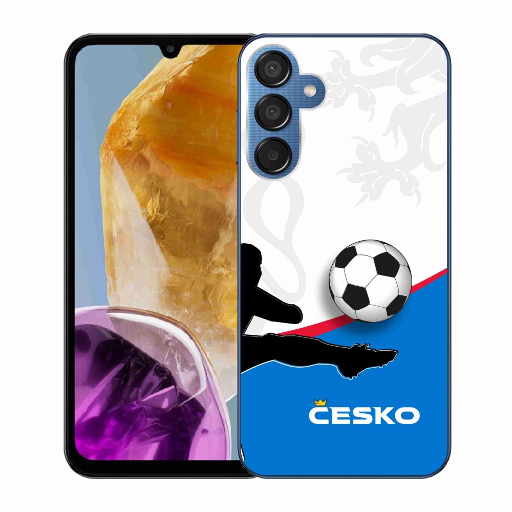 Gelový kryt mmCase na Samsung Galaxy M15 5G - fotbal Česko 3