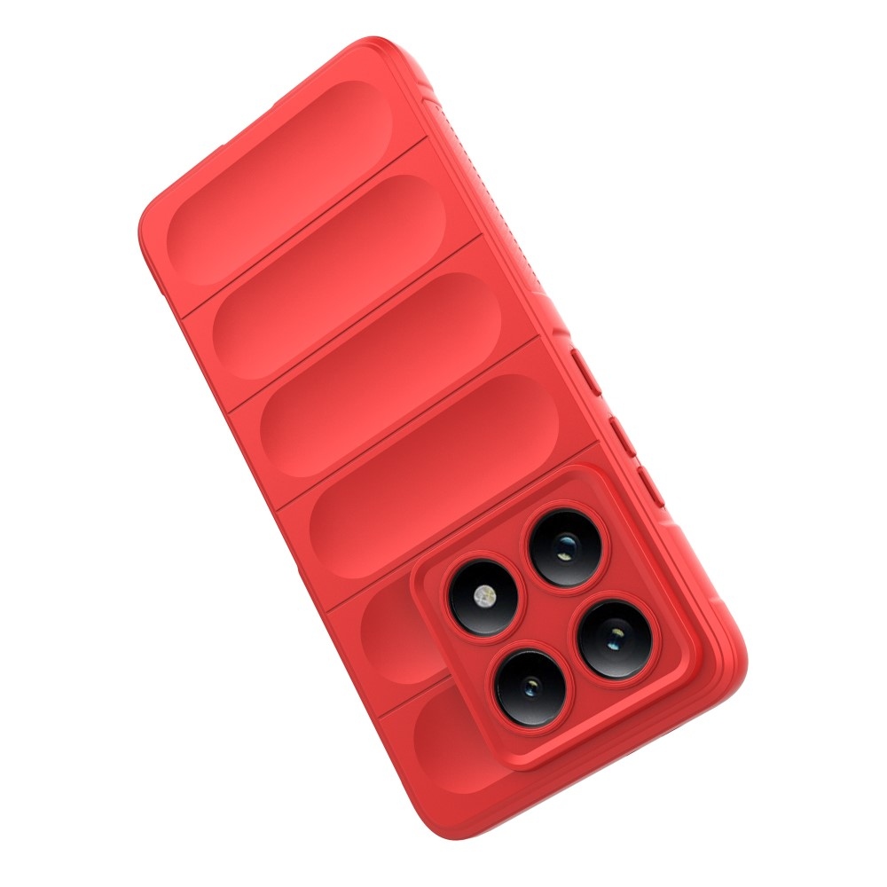 Rugg odolný gelový obal na Xiaomi Redmi Note 14 Pro 5G/Poco X7 5G - červený