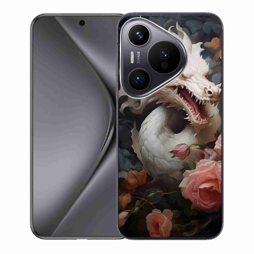 Gelový kryt mmCase na Huawei Pura 70 - bílý drak
