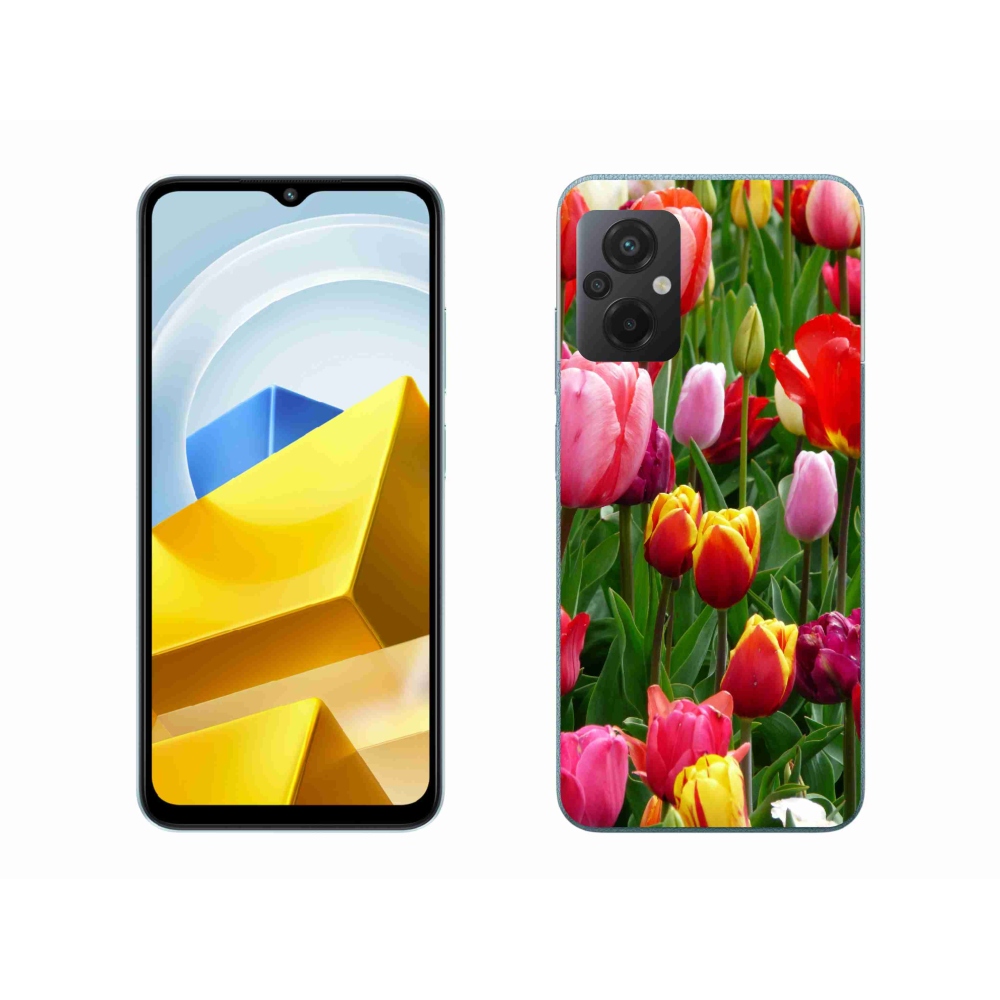 Gelový kryt mmCase na Xiaomi Poco M5 4G - tulipány