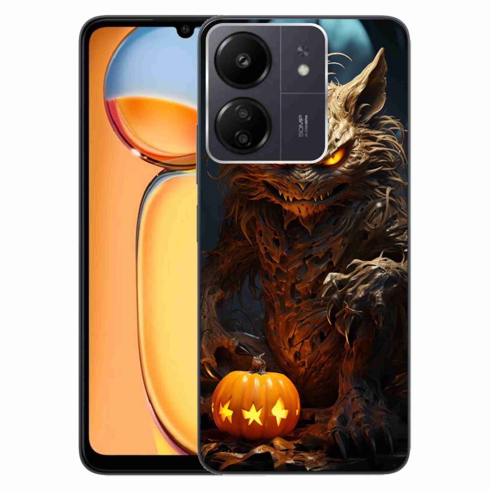 Gelový kryt mmCase na Xiaomi Poco C65/Redmi 13C - halloweenská příšera