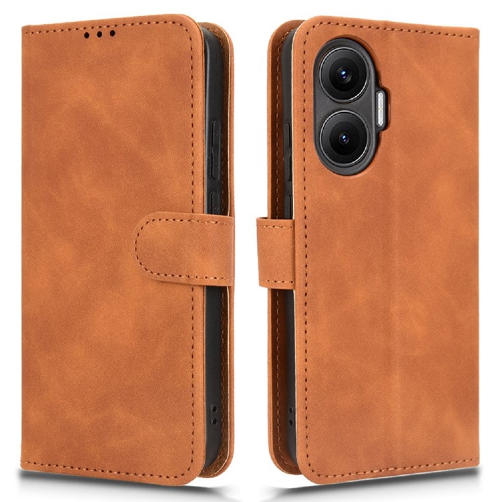 Feel knížkové pouzdro na Xiaomi Poco F7 5G - hnědé