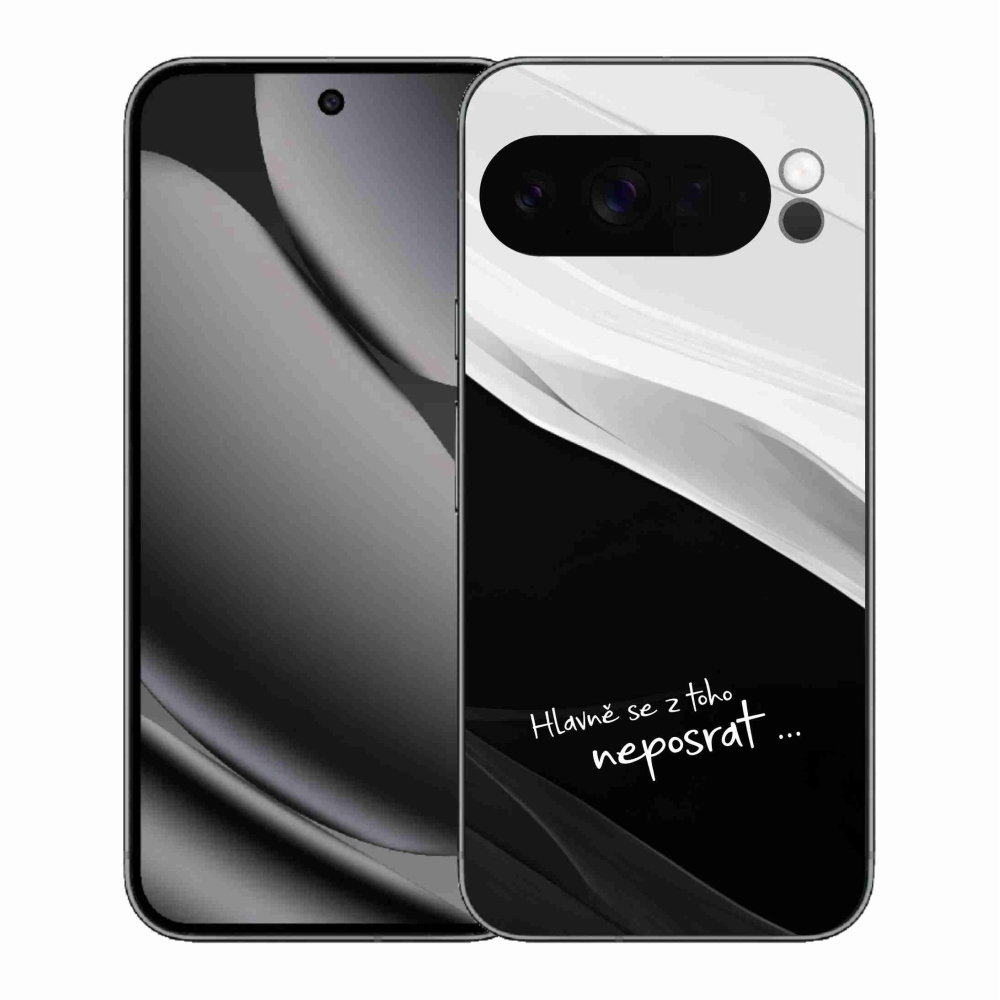 Gelový kryt mmCase na Google Pixel 10 Pro XL - vtipný text 13 černobílé pozadí